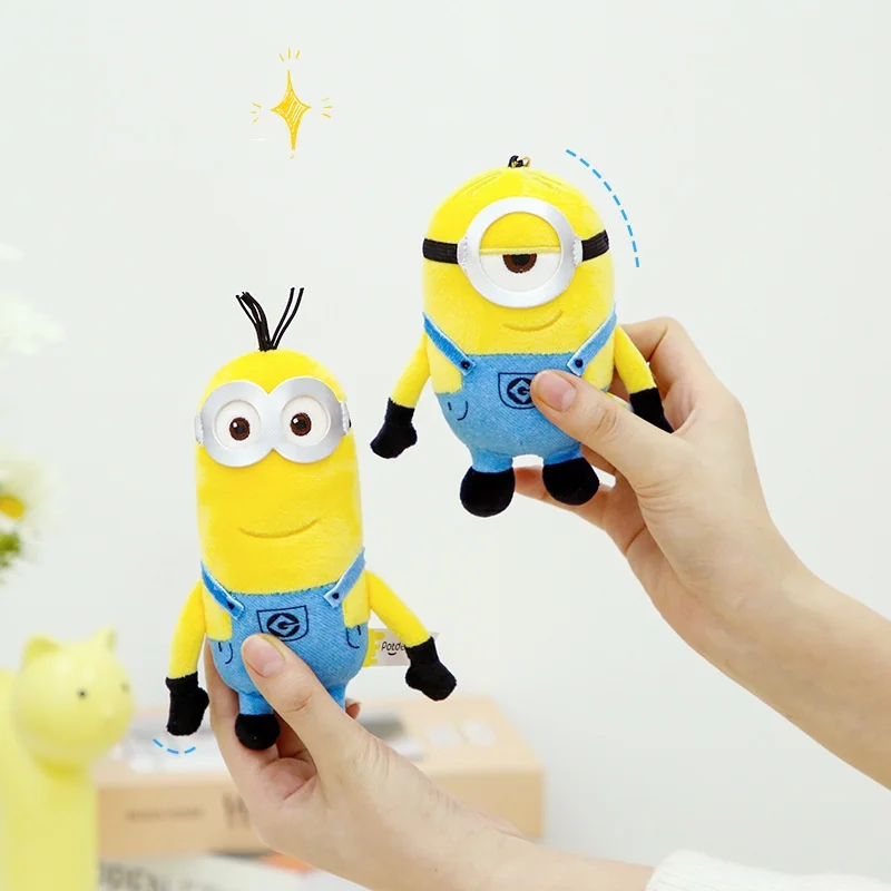 Cartoon Anime Minions Plüschpuppen Stofftiere Taschenanhänger Plüsch-Schlüsselanhänger Weihnachts-Geburtstags-Abschlussgeschenke für Kinder – Detail 2