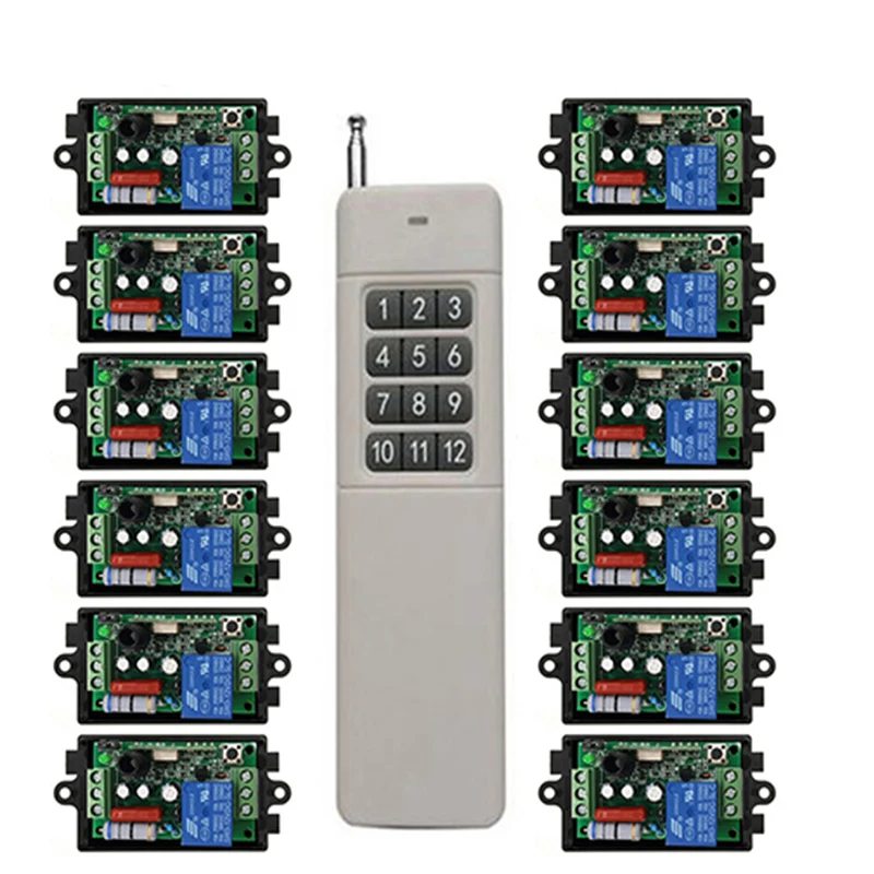 

xuanlongyuan 3000M Long Range AC220V 1CH RF Wireless Remote Control Relay Switch light /lamp/ window/Garage Doors shutters