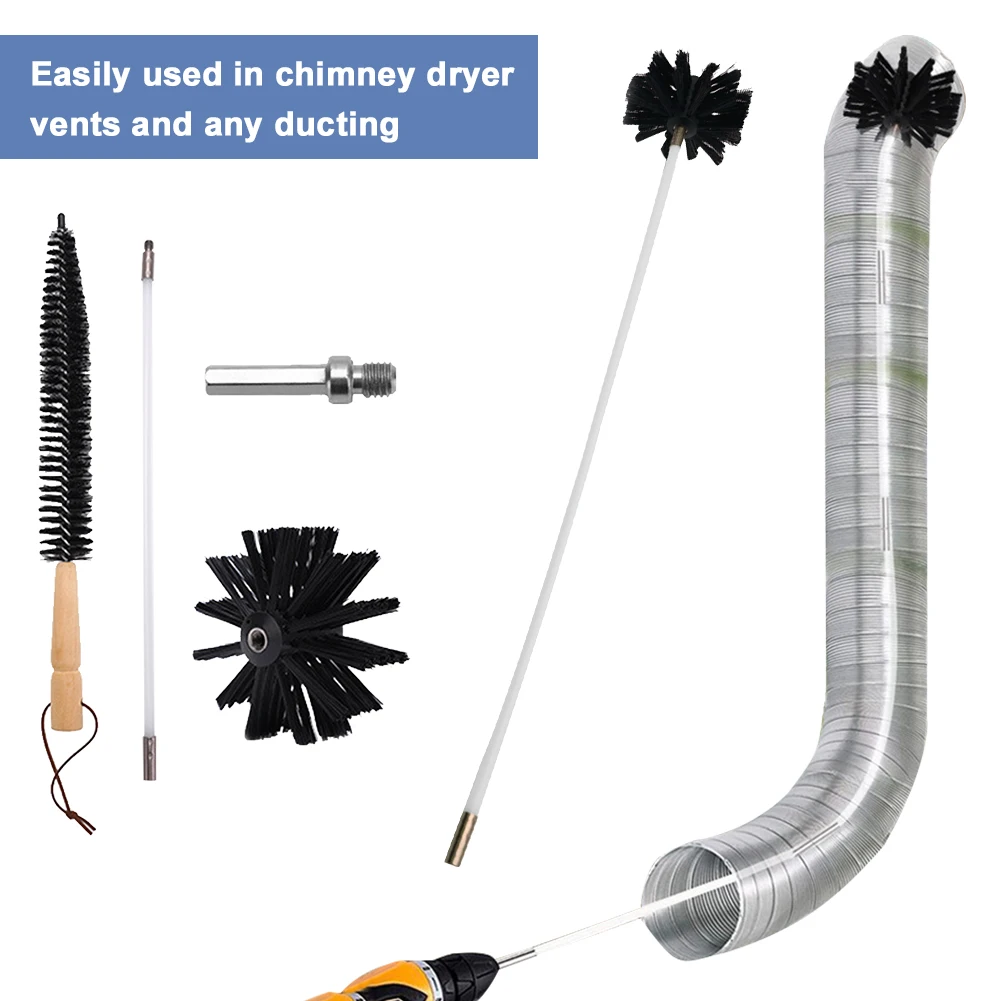 

Chimney Dryer Pipe Inner Wall Cleaning Brush Chimney Cleaning Brush Dryer Duct Cleaner Fireplace Drier Vent Lint Sweeping Tools