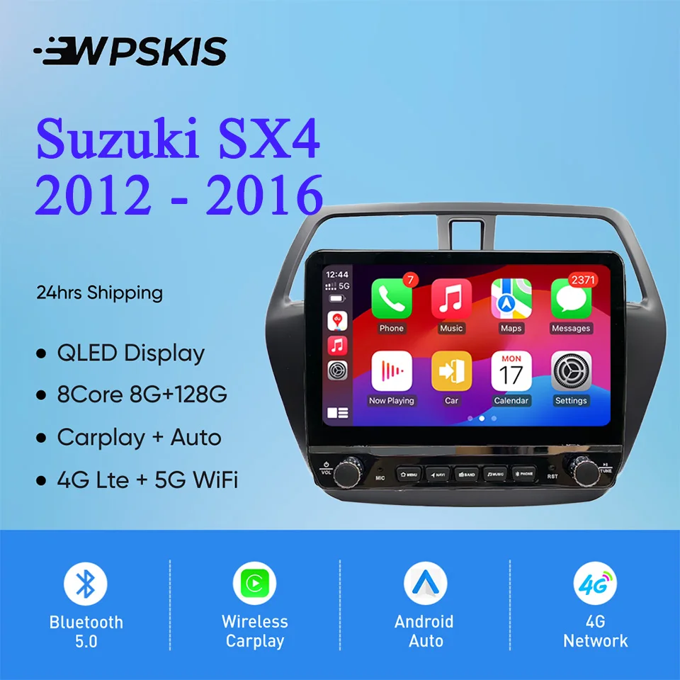Android14 8G Ram Car Radio Stereo Audio Video HU For Suzuki SX4 2012 - 2016 Aut DVD GPS Navi Tape Head Unit DVD Cassette Carplay view 2