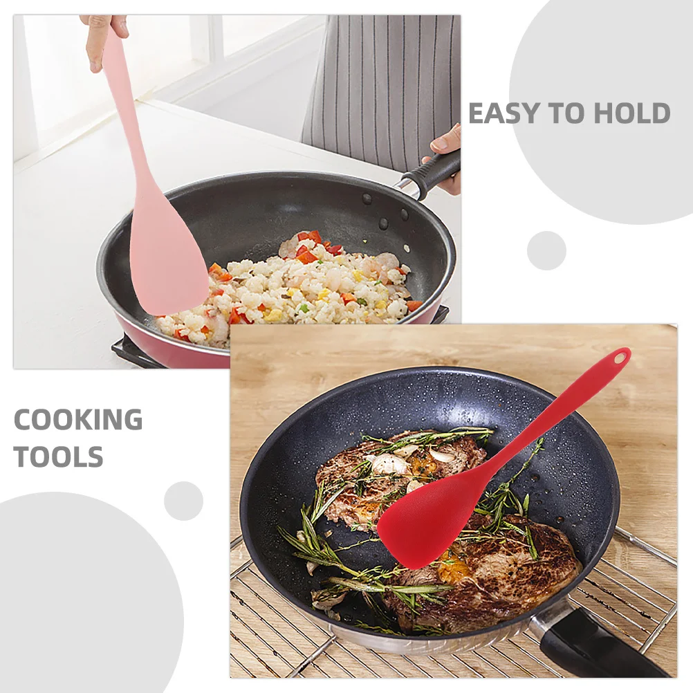 

2Pcs Heat Resistant Silicone Spatula Nonstick Kitchen Cooking Utensil Ideal for Mixing Stirring Scraping Sauce Tool
