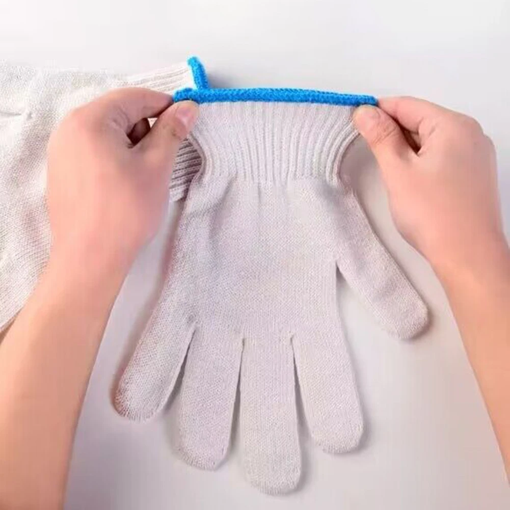 Guantes de trabajo de soldadura para carpintería, resistentes al desgaste y transpirables, hilo de algodón, guantes de punto antideslizantes,