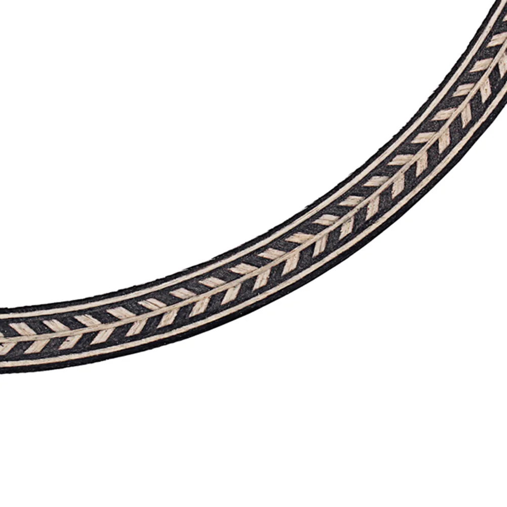 

Rosette Inlay Curved Strips 107.5Mm Sound Hole Decal Sound Hole Decor For Guitar Abalone Decal Laminated Easy Fit