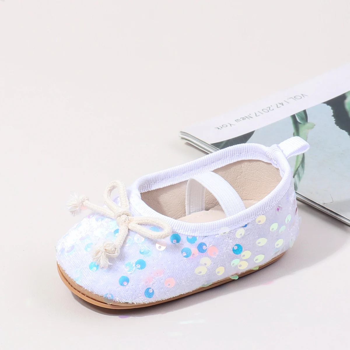 2025 Spring And Autumn Baby Girls First Walking Toddler Shoes With High Quality TPR Sole And Sequin Design For 0-18M Princess
