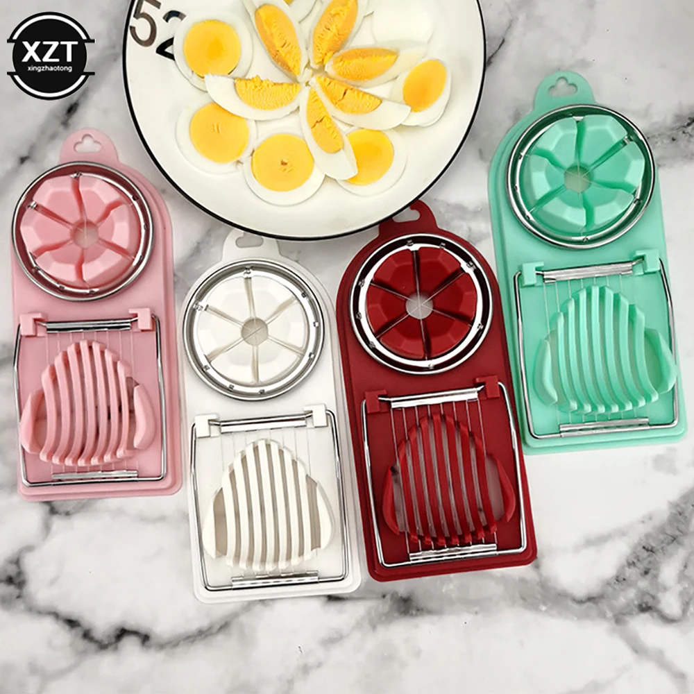 Multifunctional Egg Cutter Stainless Steel Egg Slicer Sectioner Cutter Mold Flower-Shape Luncheon Meat Cutter Kitchen Accessorie