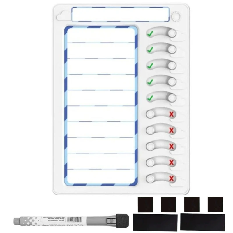 

Checklist Board Dry Erases Chore Chart Routine Chart ADHD Tool Chores Slider Chart Task Planning List for Kids