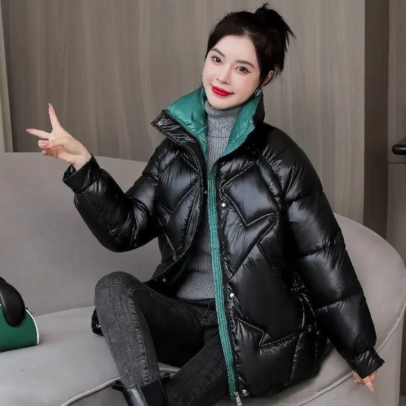 ผ้าฝ้ายขนาดใหญ่ผู้หญิงเบาะCoat Quiltedสีขาวลงเสื้อแจ็คเก็ตยาวParkas Lady Parkaแฟชั่น 2024 อ่อนเยาว์ร้อนหนาเย็นGreat