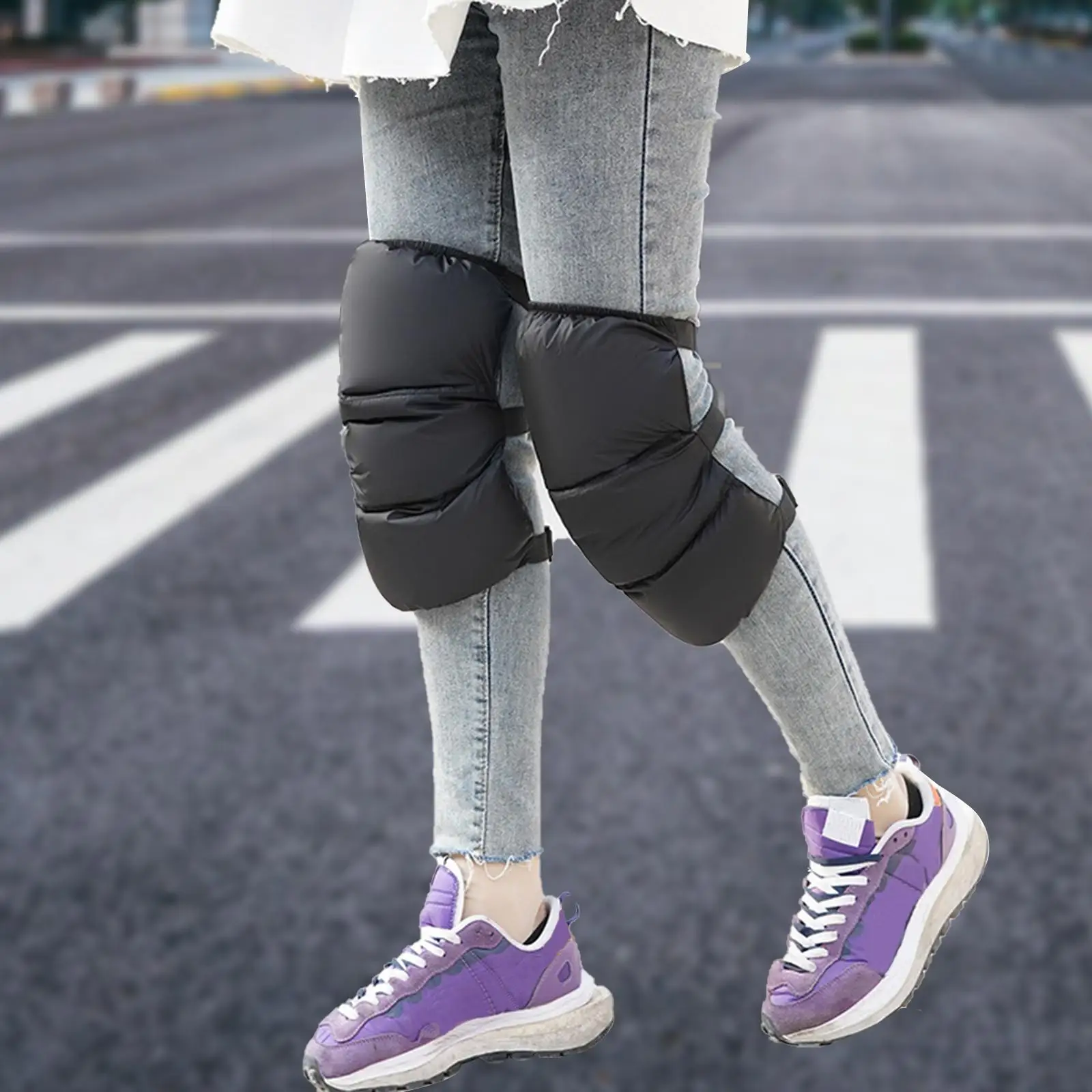 

Motorcycle Knee Pads Knee Warmers Wear Resistant Windproof Down Filled Cold