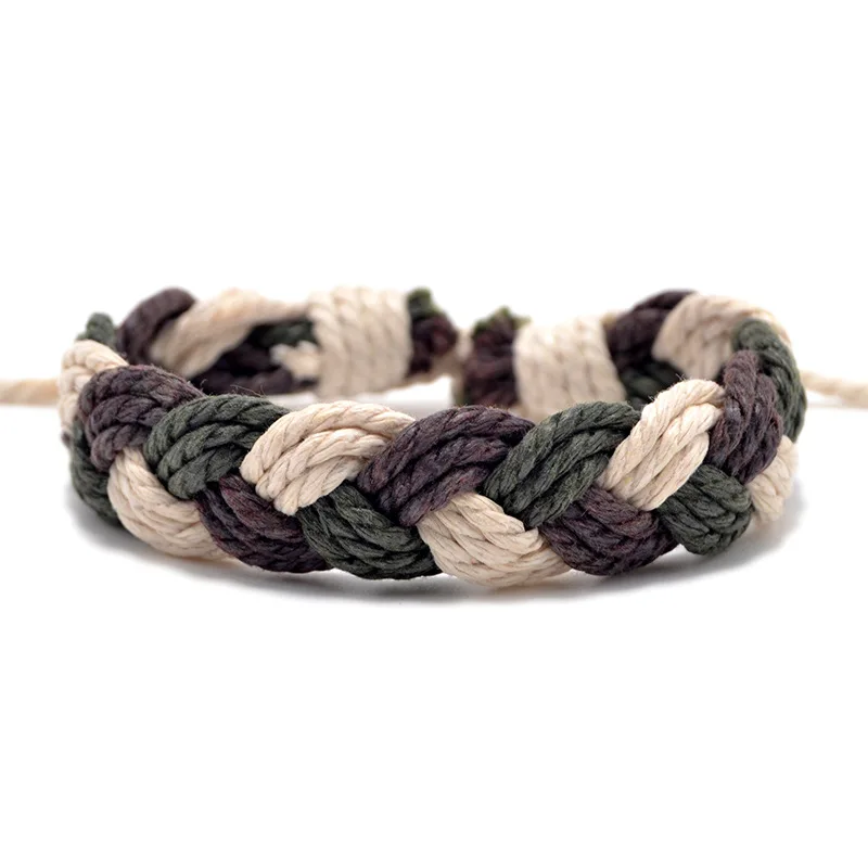 Women Man Woven Friendship Bracelet Handmade Braided Rope Men Weave Hand Strap Bangle Wide Adjustable Charm Couple Jewelry