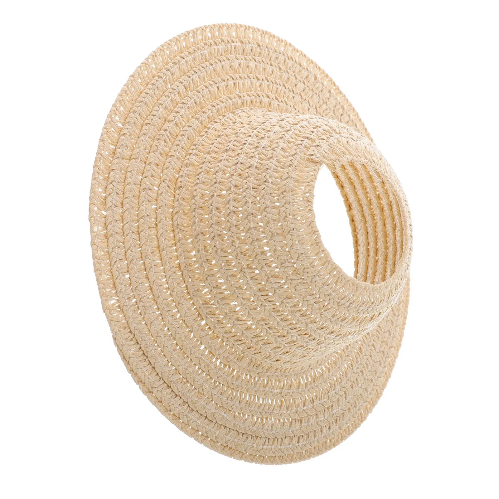 Cappellini di Paglia in Miniatura con Parte Superiore Cava, Eleganti con Nastro in Tessuto, Cappellini Estivi Protettivi per Casa delle Bambole, Travestimenti e Fai da Te