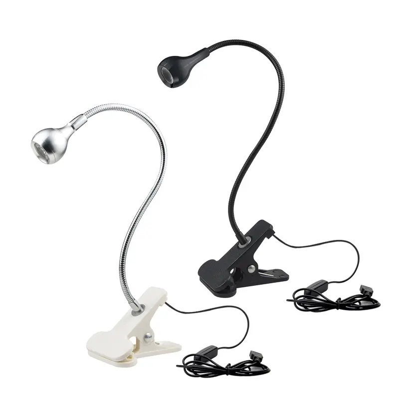 Flexible Table Lamp USB Power Lamp Reading Book Light With Holder Clip Study Reading Lamps Bedside Table Bedroom Decor Nightlamp - Image 5