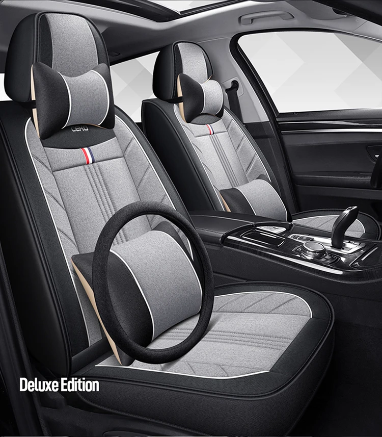 

Льняной чехол на автомобильное сиденье для Volkswagen Golf 4 5 6 7 8 Passat B5 B6 B7 B8 Opel Corsa D E F Insignia Автоаксессуары Дышащие подушечки