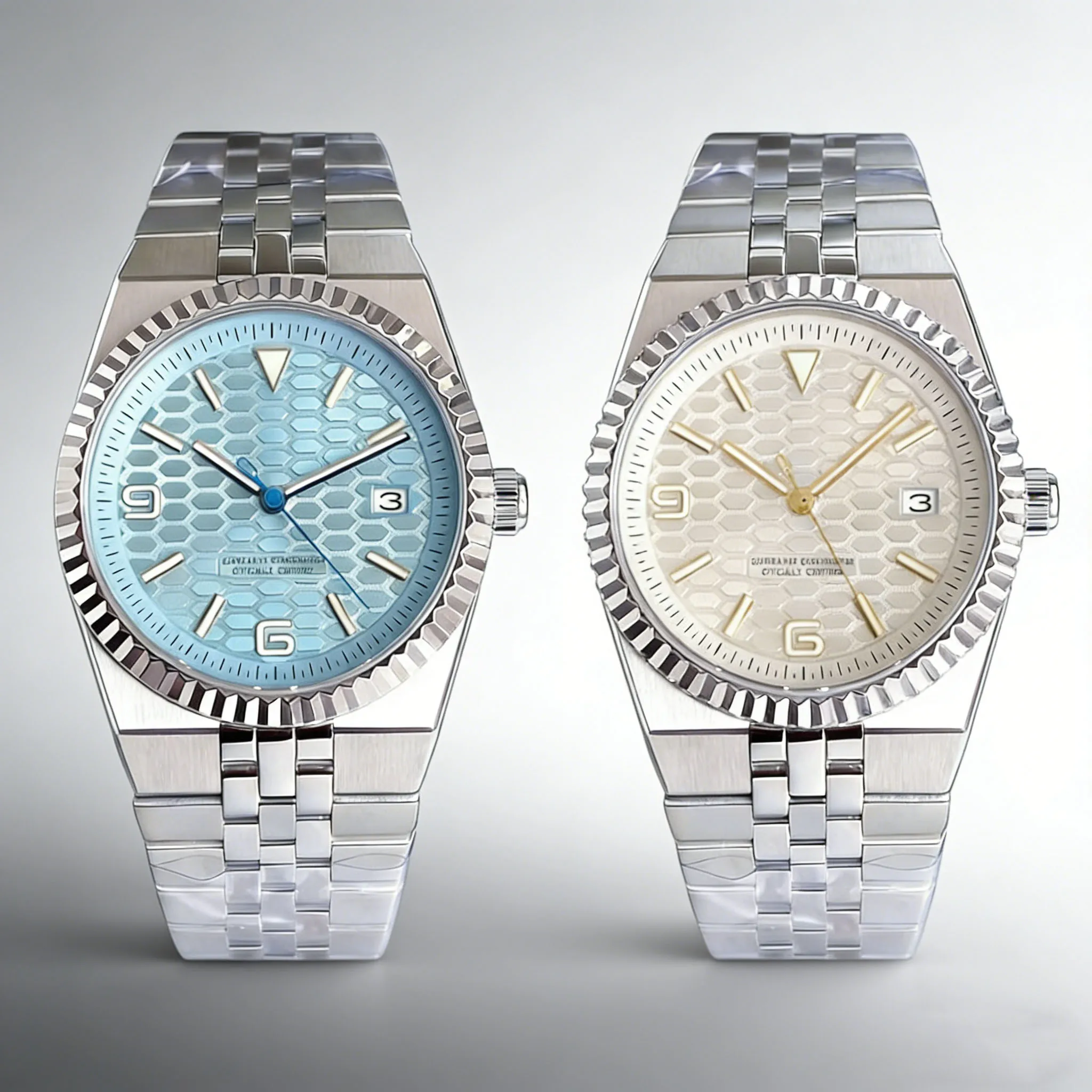 

Мужские часы Tandorio 41 мм с сапфировым стеклом, синим/черным/серебристым циферблатом, светящимися элементами, водонепроницаемостью 10 бар, японским автоматическим механизмом NH35A и серебряным браслетом.