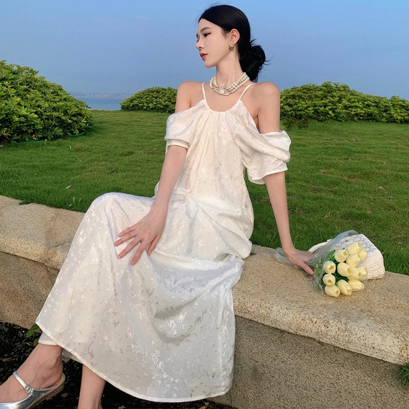 High Quality, Small Fragrance, French Style, ExquisitE TemperamenT, Hanging Neck Dress, 2023 Women's New Summer Long Dress