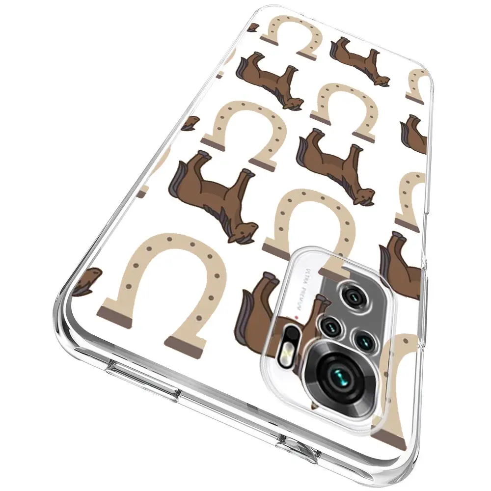 Animal Art Horse Phone Case For Xiaomi Redmi Note 13 12 5G 9S 9 8 10 11 Pro 4G 9T 13C 12C 10C 9C 9A 7 Clear Soft Silicone Cover
