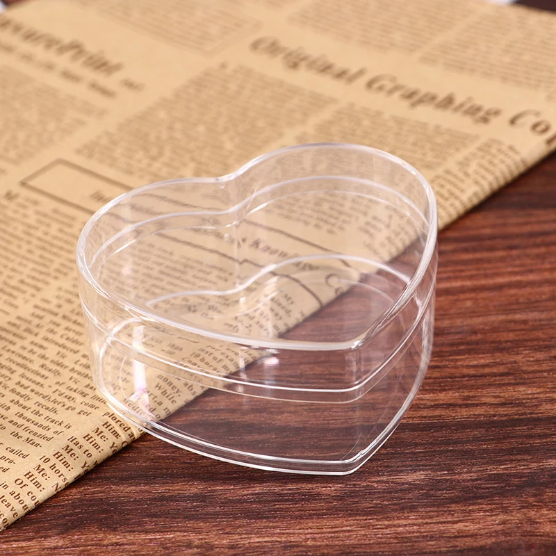 Heart Shaped Empty Bottle Jar Candy Boxes Cosmetic Nail Art Storage Container Packaging Organizer Desktop Accessories