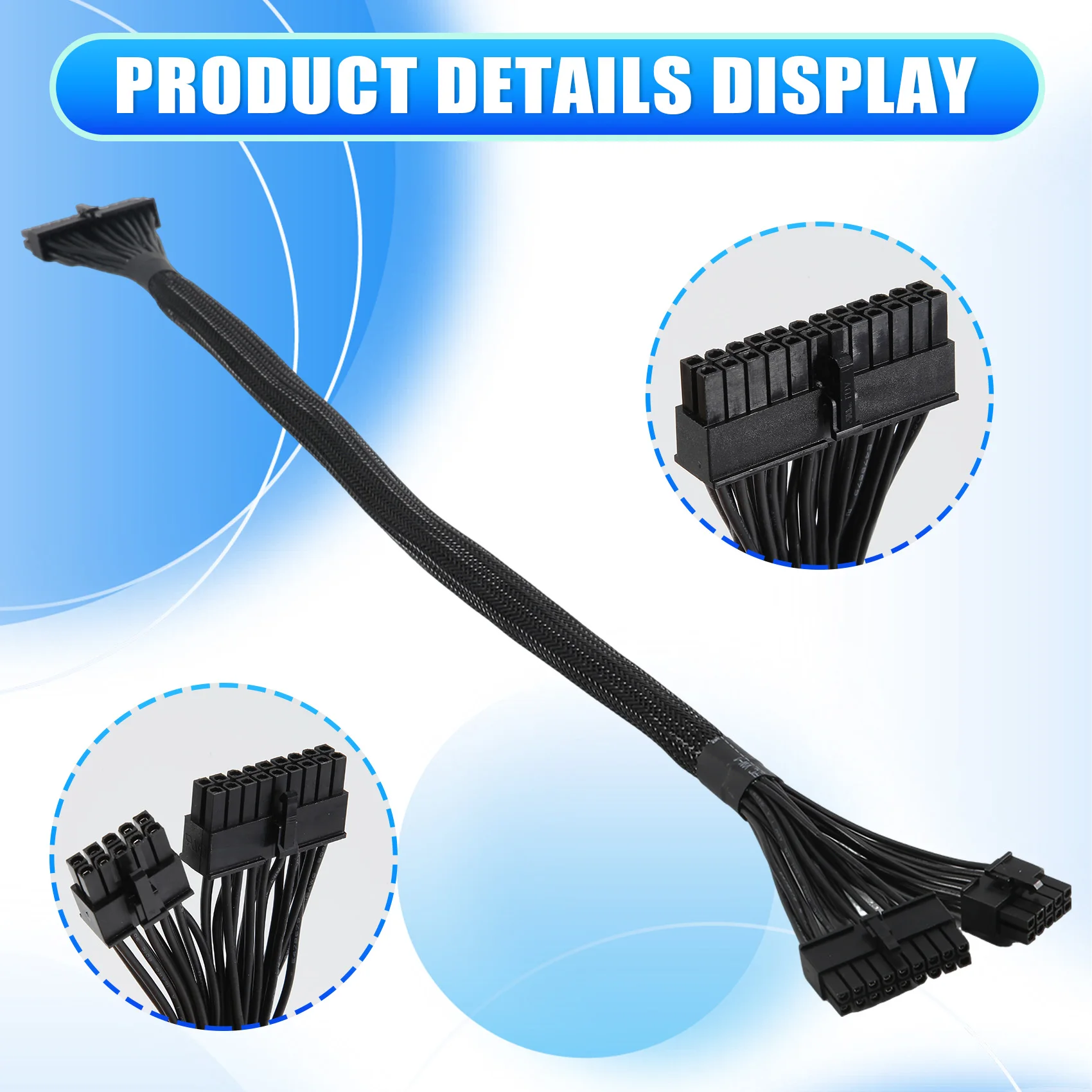 Leading-10+18-Pin To 24-Pin Modular Power Cable For Corsair RM550X RM650X RM750X RM850X RM850X RM1000X