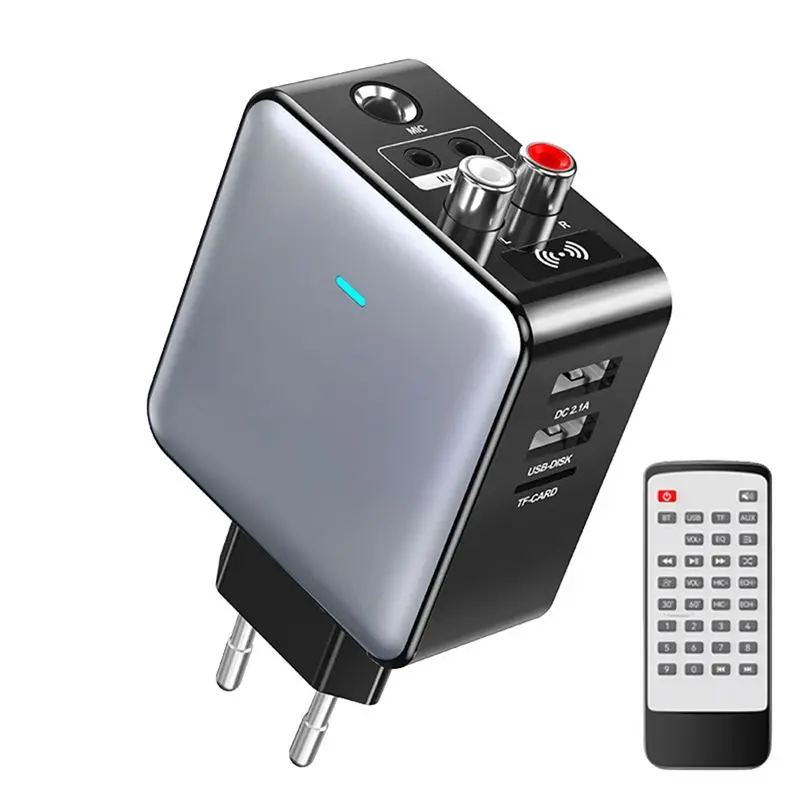 

【Акция】Bluetooth 5.3 Аудиопередатчик-приемник 3.5 мм AUX/RCA/TF/USB для караоке, HIFI стерео беспроводной адаптер - EU Plug, прочный, простой в использовании