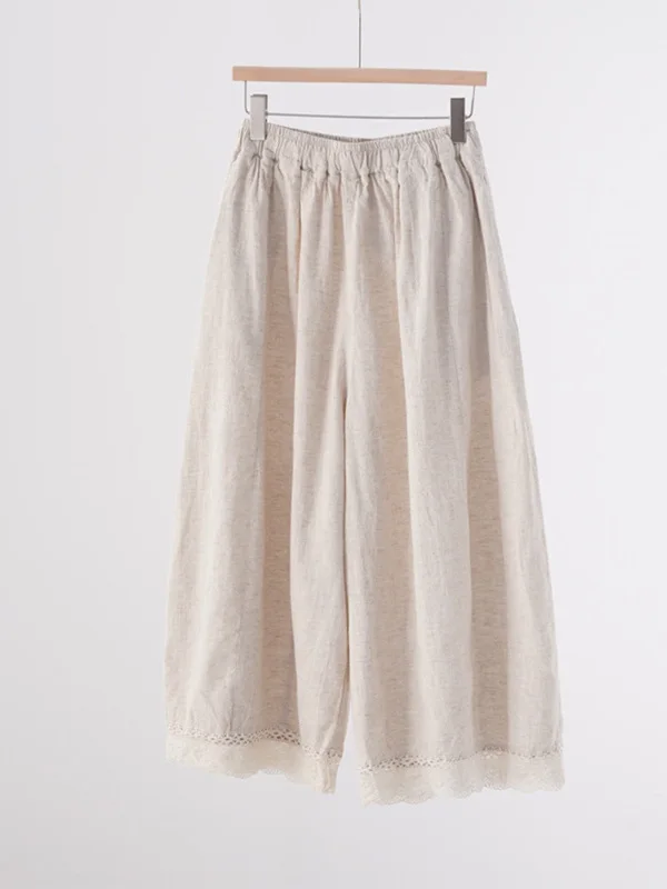 

Повседневные свободные брюки с широкими штанинами для женщин, лето 2026, с эластичным поясом, цветочным декором, универсальные, удобные, дышащие, повседневные брюки