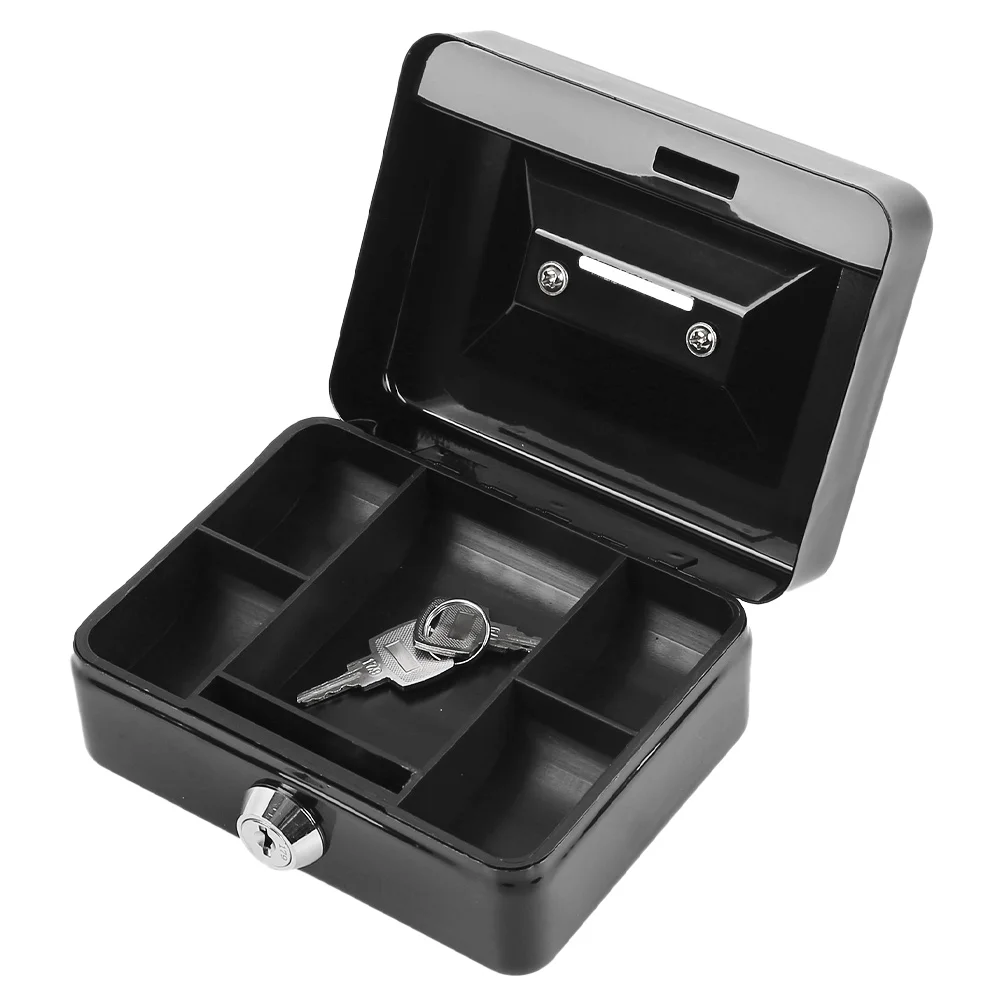 Steel Cash Box Key Mini Safe Lock Box Key Locker Money Bank Security Box Storage Hidden Money Coin Cash Jewellery Carry Box