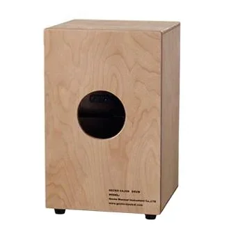 High Quality Natural Birch Wood Cajon Box Drum Musical Percussion Instrument with Steel String GECKO