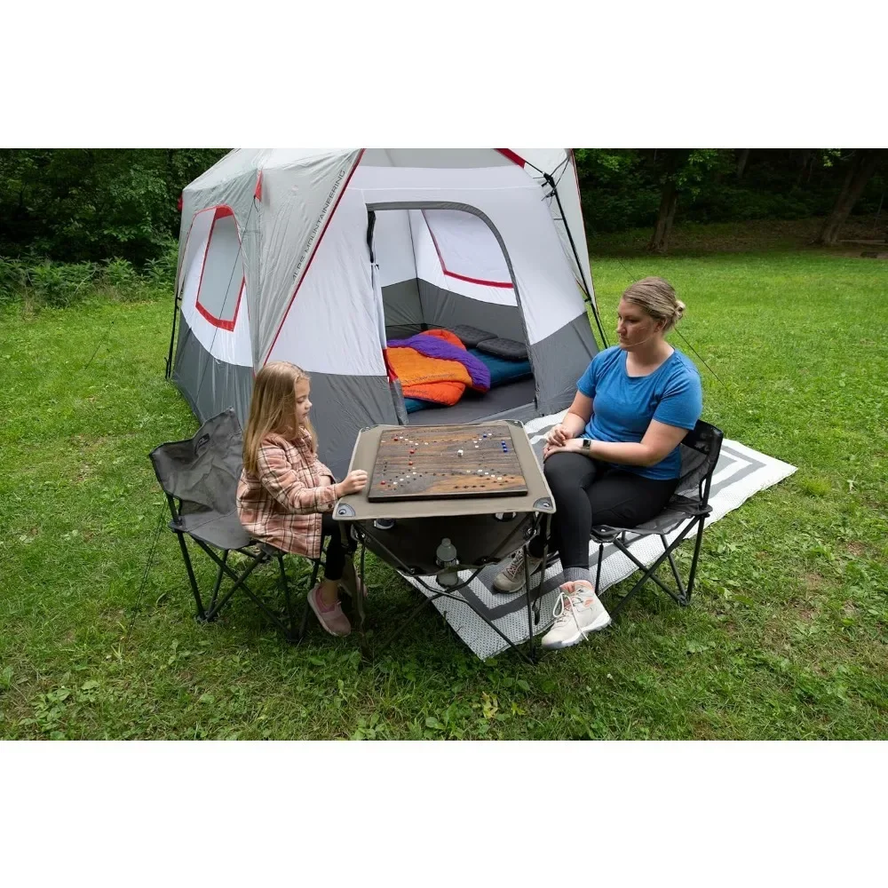 Portable Foldable Camping Table with Corner Buckle Design, Easy To Install and Adjust Elasticity, Perfect for Travel and Camping