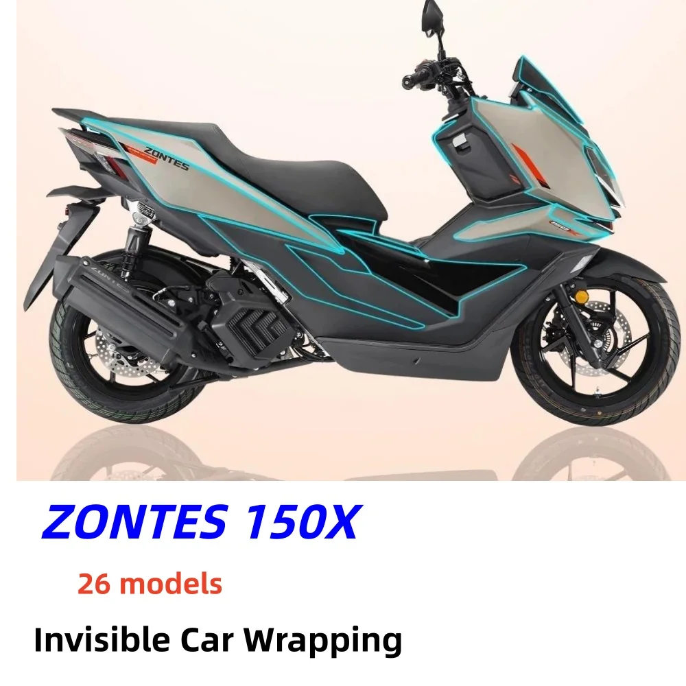For 2026 ZONTES 150X invisible car wrap film modification parts, fuel tank protection stickers, motorcycle body accessories