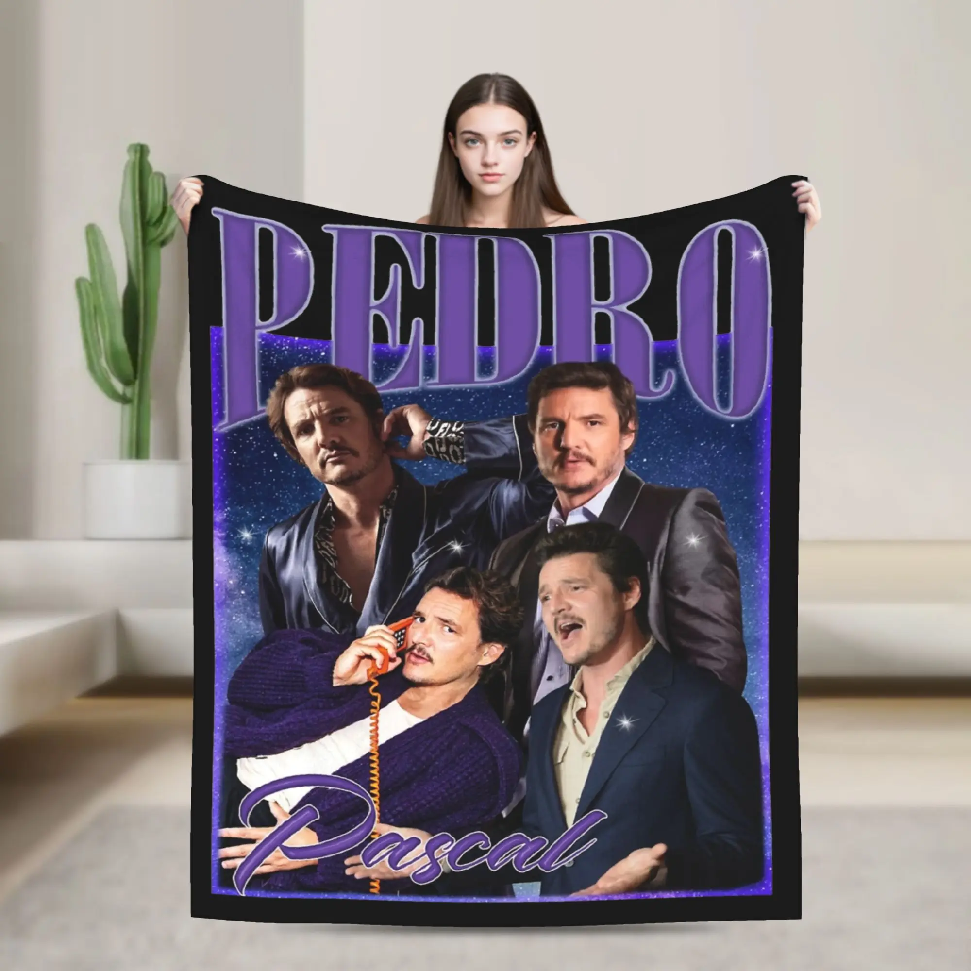 

Винтажное одеяло Pedro Pascal, фланелевое зимнее забавное многофункциональное супермягкое одеяло для папы для дома и улицы, покрывала