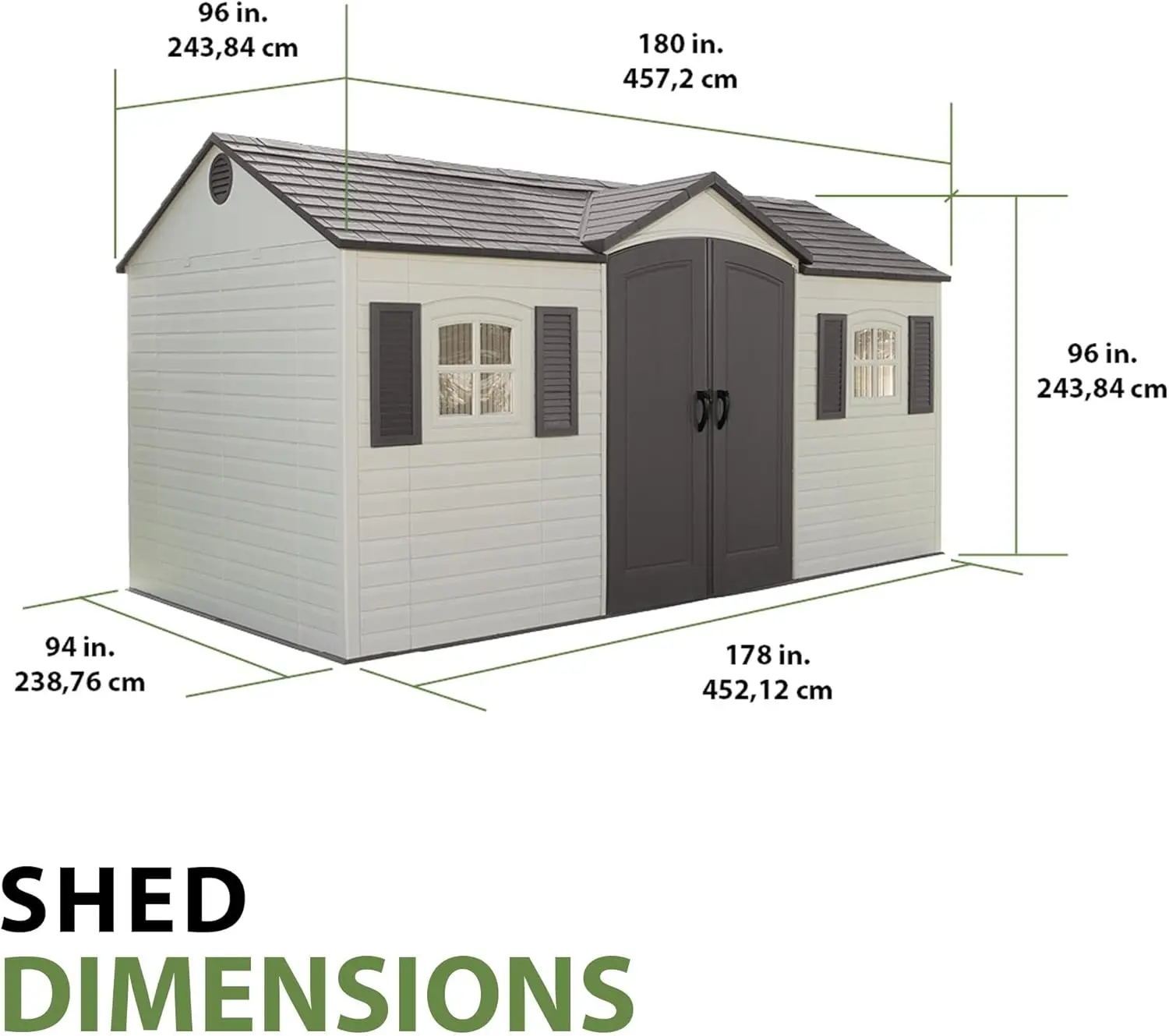 Durable 6446 Outdoor Storage Shed, 8 x 15 Foot, Desert Sand image 5