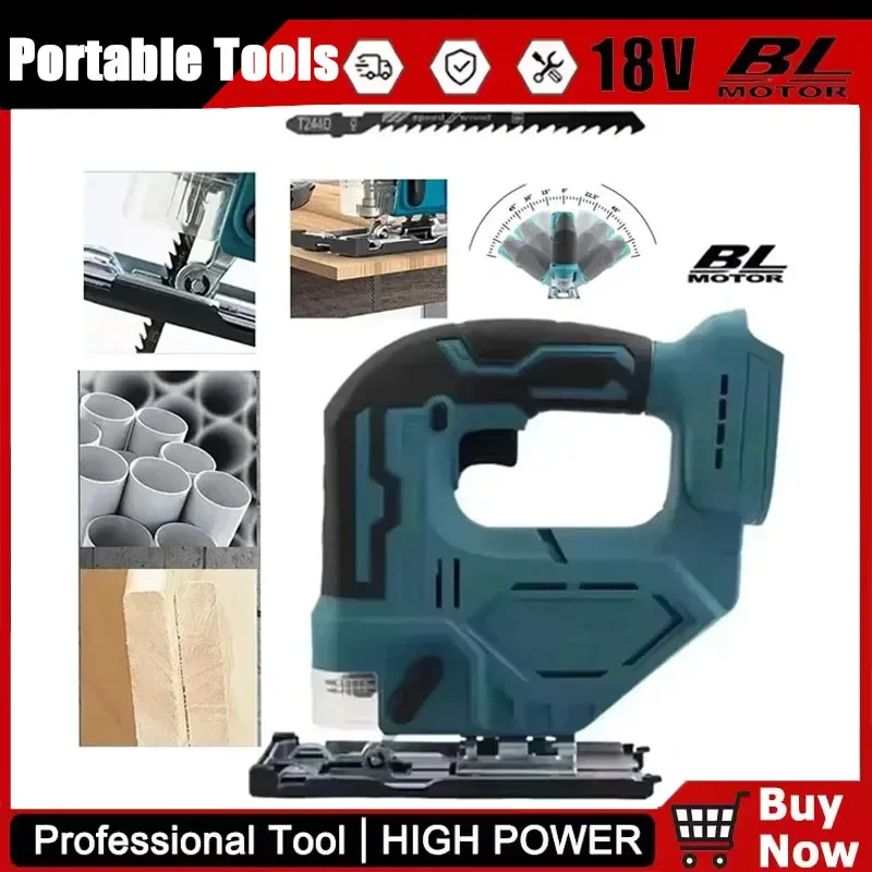 

For Makita DJV182Z 340W Brushless Jigsaw Electric Jig With Saw Blade Cordless Barrel Handle Jigsaw Portable Carpenter Power Tool