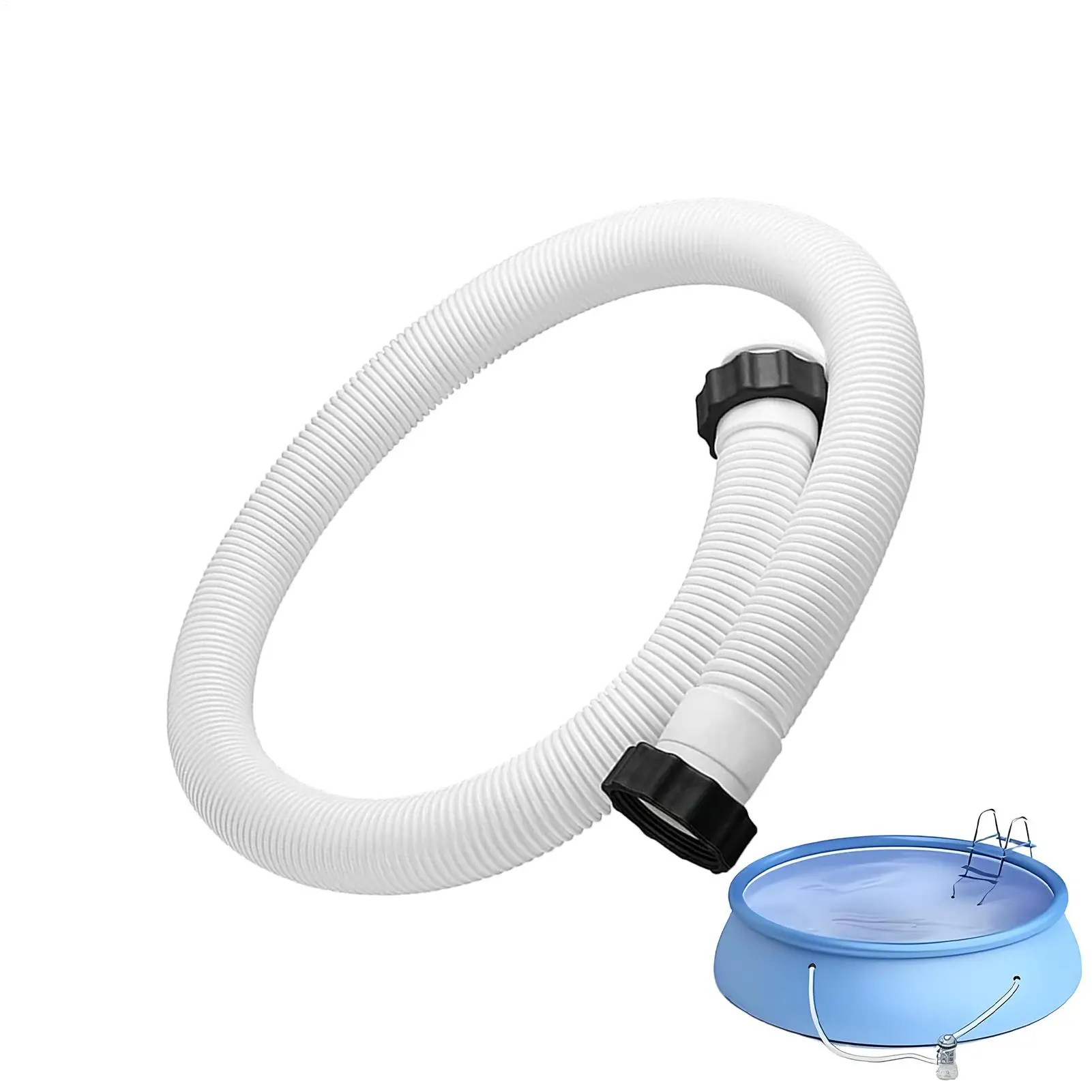 Pool-Ersatzschlauch, Pool-Filterschlauch, schnell verbindende, flexible, robuste Rohrteile für die Filtration von Whirlpools im Schwimmen und Wartung