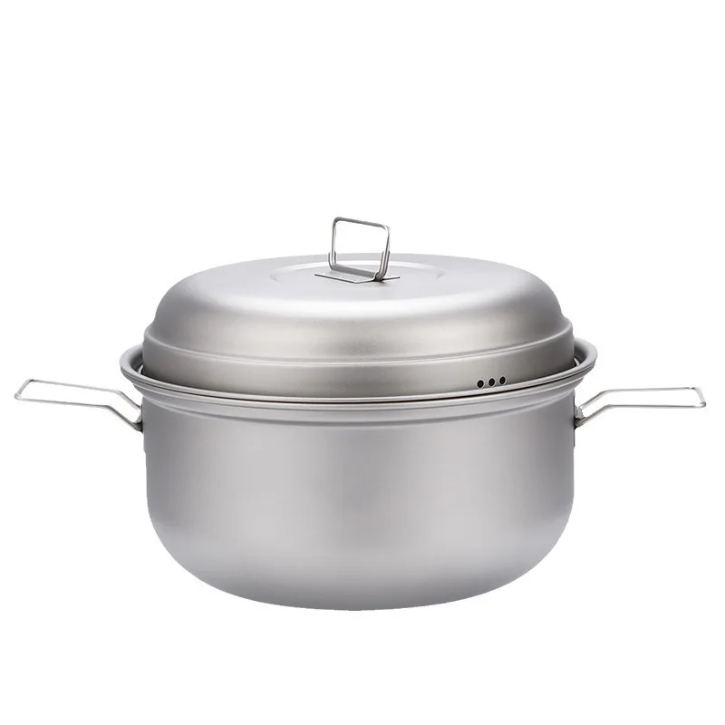 

Pure titanium, outdoor, camping, set, portable, picnic, steamer, pot set, large capacity
