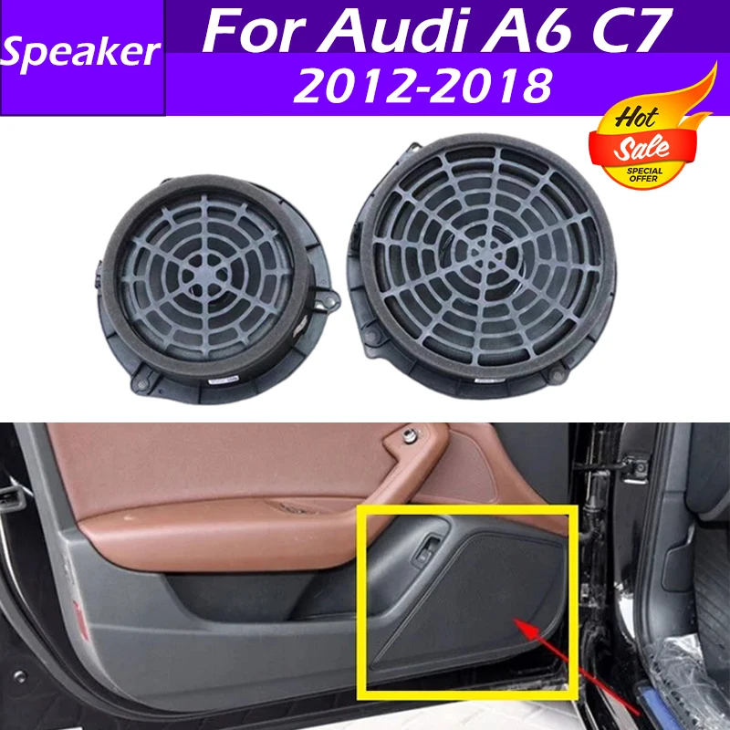 4G1035411 4G2035415 Car Front Rear Door Speaker Tweeter Middle Bass Horn Accessories For Audi A6 C7 2012 2013 2014 2015-2018