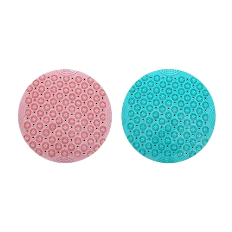 Round Pvc Silicone Bathroom Mat, Hydrophobic Suction Cup Mat, Bathroom Massage Mat