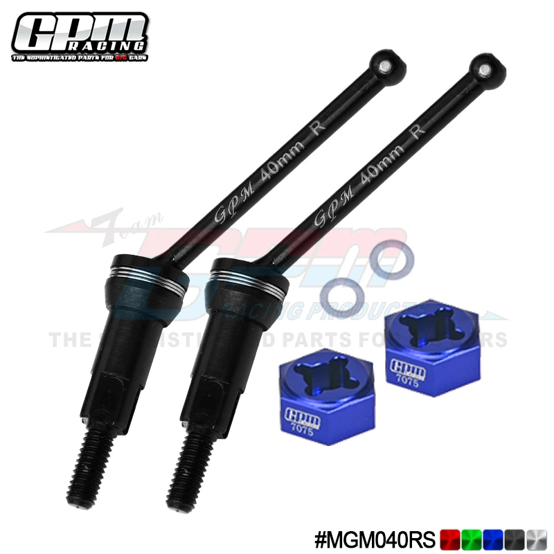 GPM CS Achter CVD Aandrijfas 40mm & 7075Alu Wiel Hex Voor ARRMA 1/14 Mojave Grom