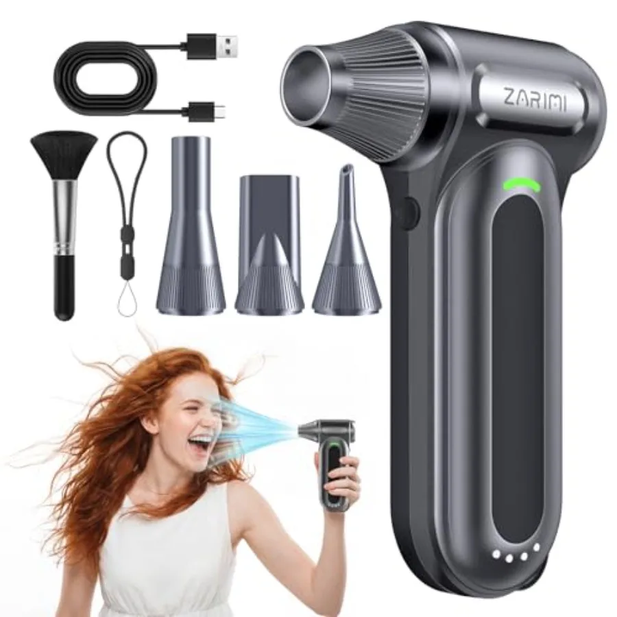 

Electric Compressed Air Duster 170000RPM High-Speed Cordless Air Blower with Rechargeable Battery for Keyboard PC Electronics C