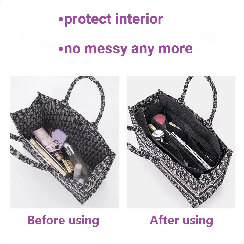 Argon only Sale Inner bag】inserto Organizer per borsa per MARC JACOBS Organizer Divider Shaper Protector scomparto