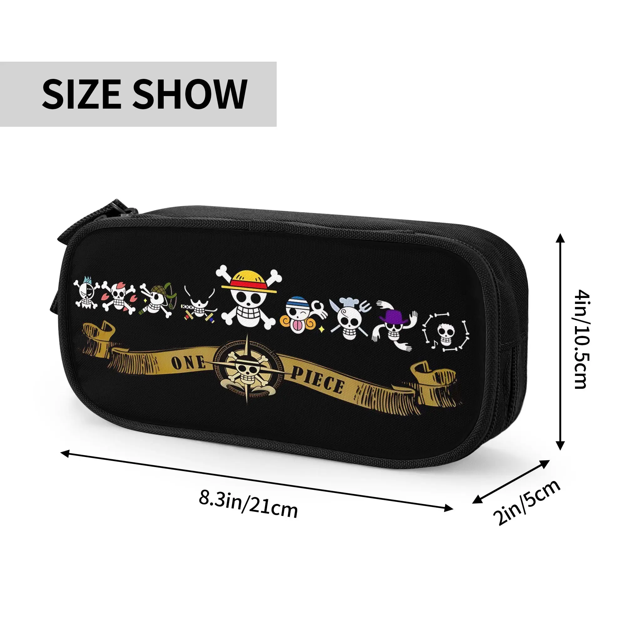 Large Capacity Bags for Child Cartoon One Piece  LOGO  School Pencil Bag for Boys Gilrs Kids