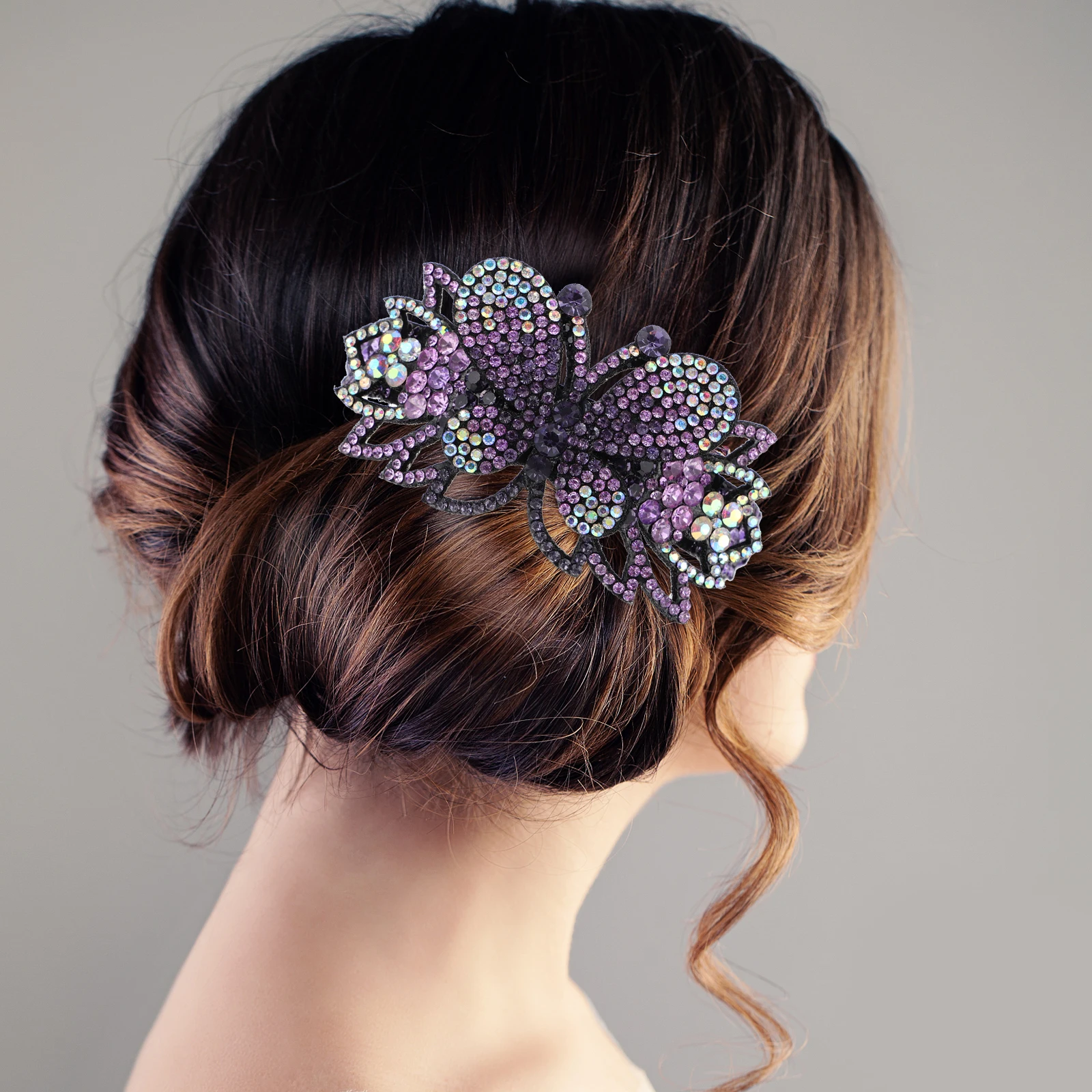 

Fashion Women Rhinestone Claw Clip Butterflies Hairpins Sturdy Lightweight Party Hair Accessory Barrettes Hair Claw Clamp Scalp