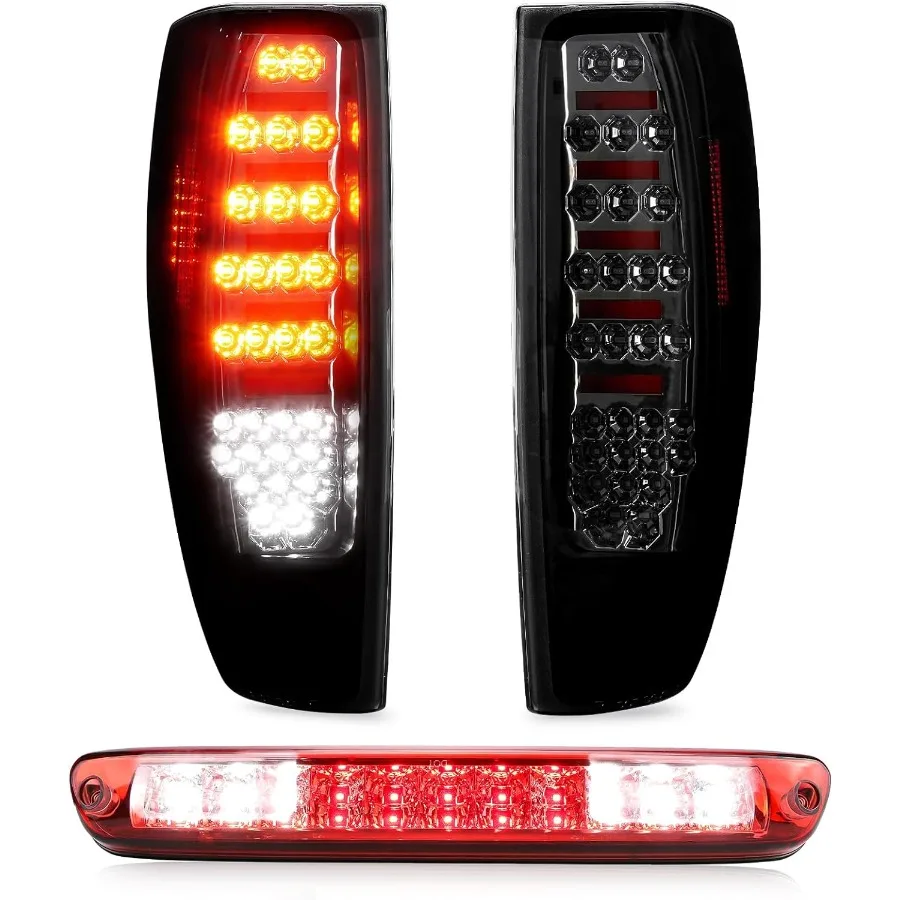

Высоко установленный стоп-сигнал и задний светодиодный задний фонарь в сборе с третий стоп-сигналом для грузовых автомобилей, совместимый с Chevy Colorado 2.