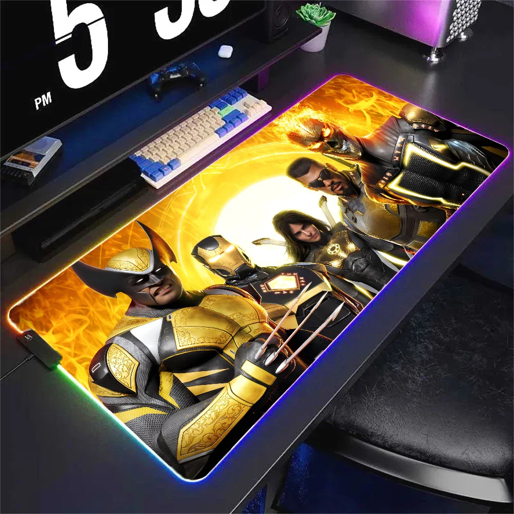 Movie Star Wolverine Mousepad XXL RGB Gaming Mouse Pads HD Black Gamer Accessories Large LED