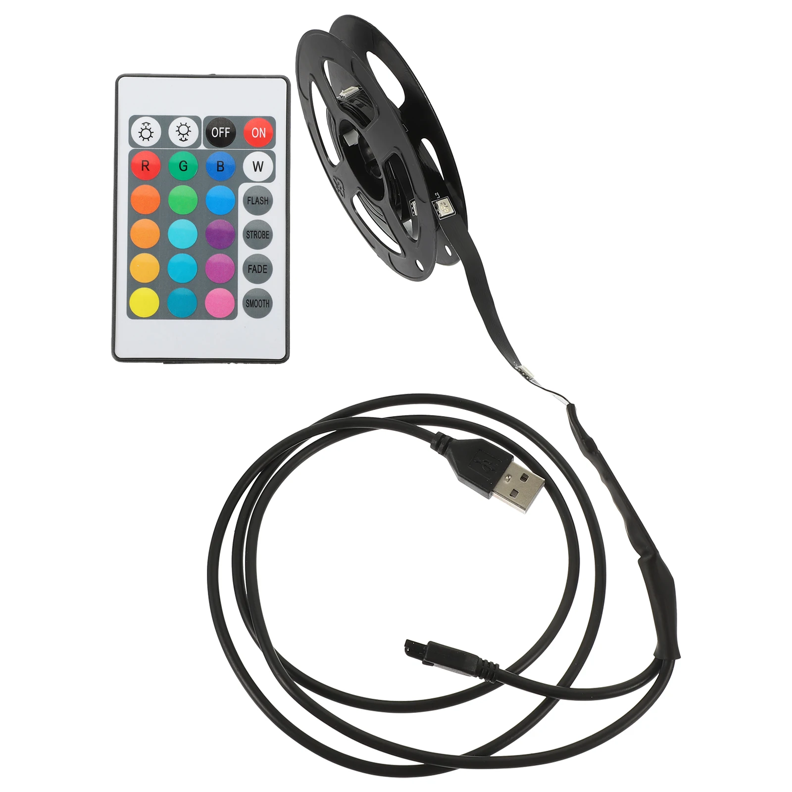 

Rgb Led Strip Light Usb Powered Flexible Tape Light For Bedroom Kitchen Ceiling Room Decor App Control Neon Lights