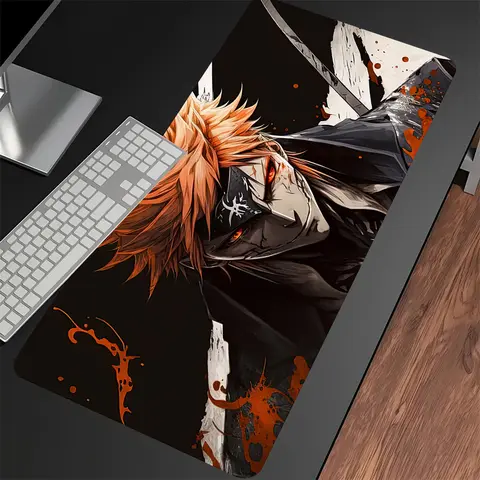 Bilashmart Anime BLEACH Large Mouse Pad Gamer Cabinet Pc Keyboard Computer Rubber Non-slip Desk Mat 900x400 Gaming Accessories Mousepad Xxl