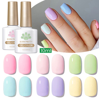 BORN PRETTY 10ml Pink Purple Blue Nail Gel Polish Candy Macaroon Color Semi Permanent Soak Off UV LED Varnish Manicure Spring