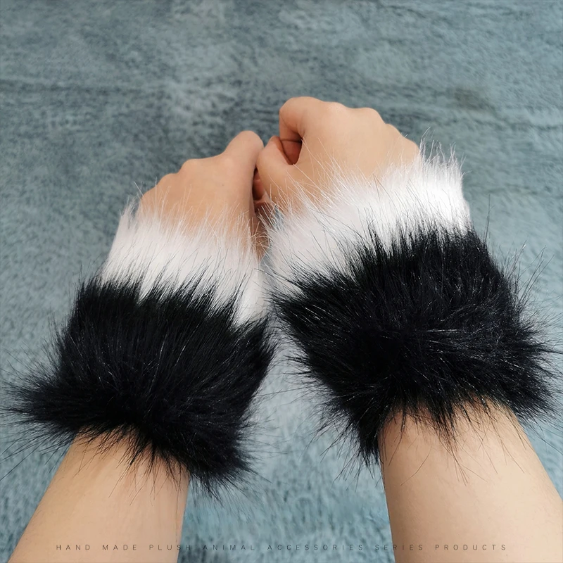 Handmade Plush Cute Outfit Small Fox and Fox Wrist Strap Cosplay Props Simulated Fox Accessories