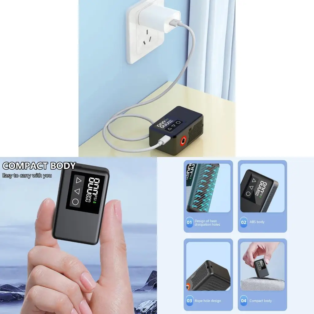 

Lightweight ABS Bicycles Air Pumps Tire Inflator With High Pressure Cylinder For Road Mountain Bike Tire Repair