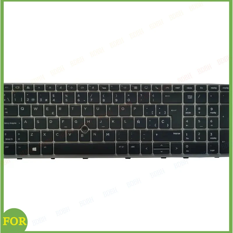 New Spanish Laptop keyboard For HP EliteBook 850 G5 G6 silver frame with Pointing stick keyboard