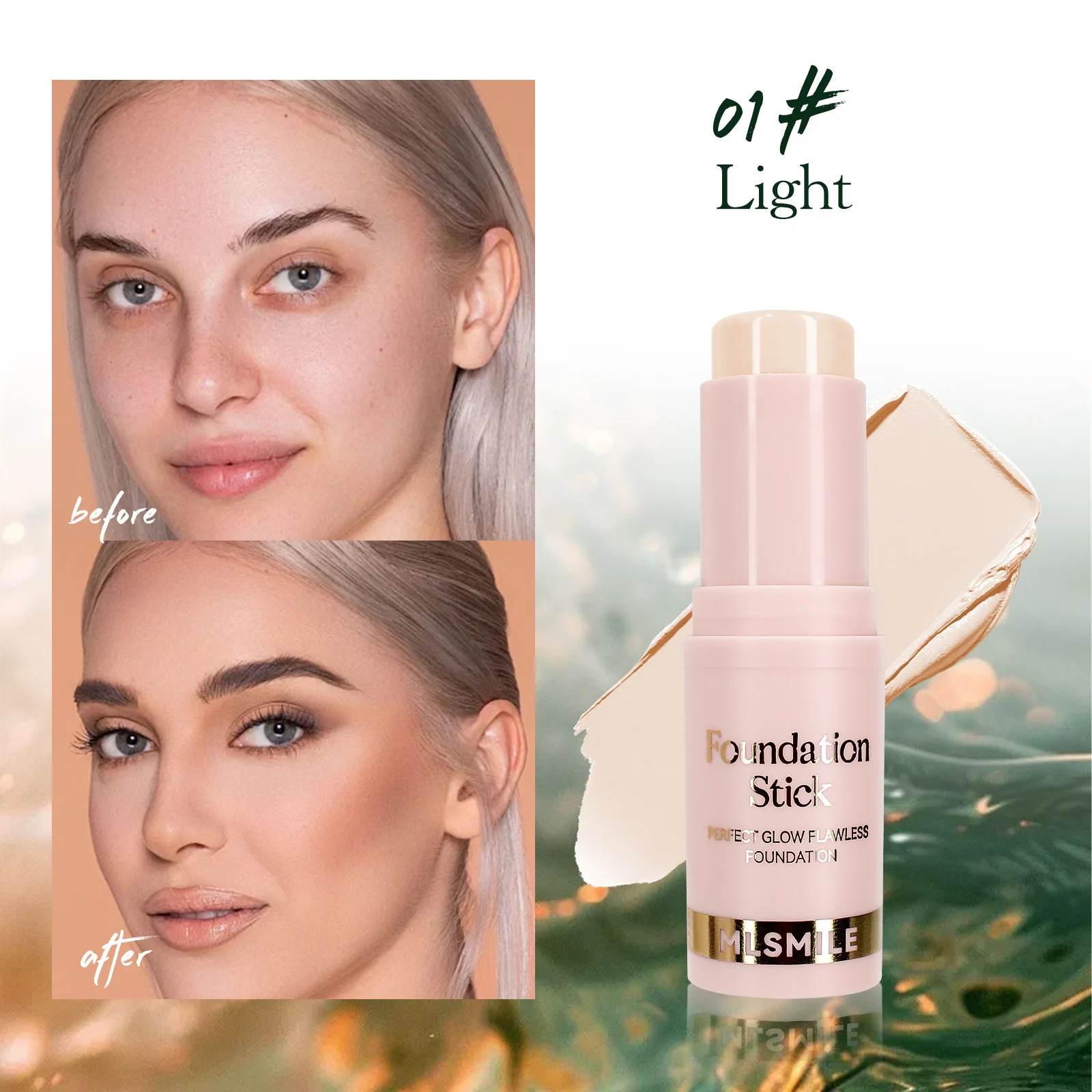 Djbs 6 Kleuren Foundation Make-Up Stick Waterdicht, Zweetbestendig, Verhelderend, Concealer Stok Licht En Matte Vloeibare Foundation