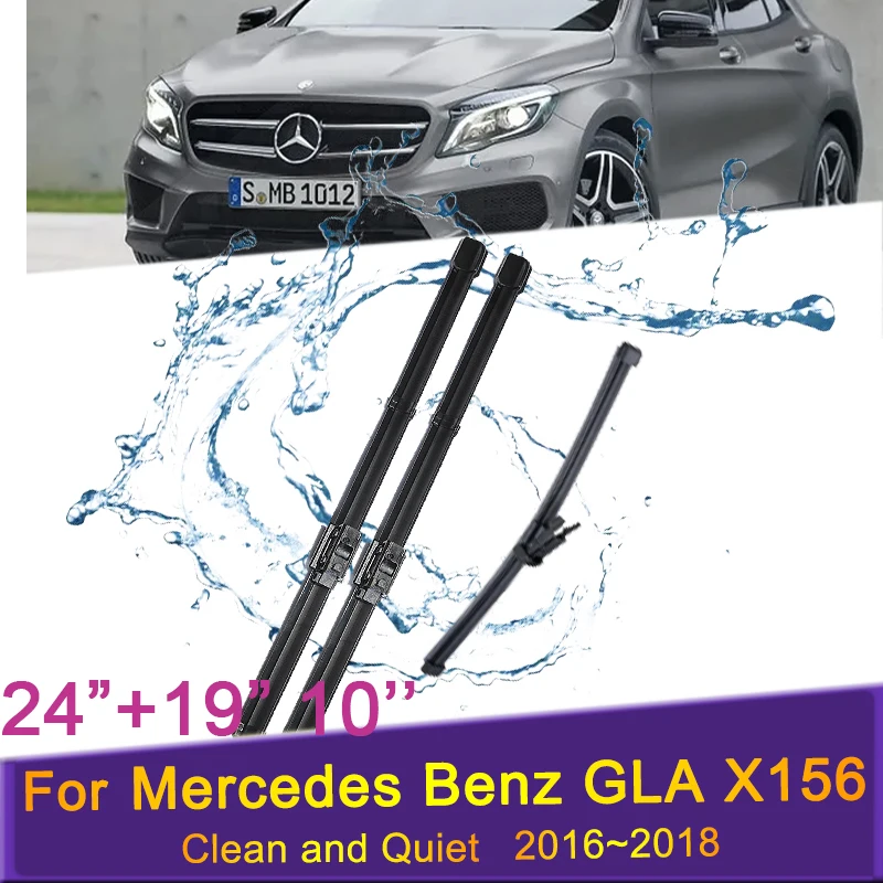 For Mercedes Benz GLA X156 Car Wiper Blades 2016~2018 GLA180 GLA200 GLA220 GLA250 GLA45 200 220 250 200d 220d Car Accessories