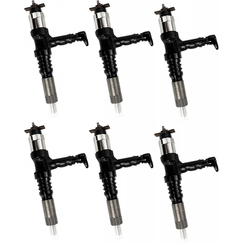 

6-Pcs 095000-6290 6245-11-3100 0950006290 6245113100 Fuel Injector for Komatsu 6D170 SAA6D170E Engine PC600-8 Excavator
